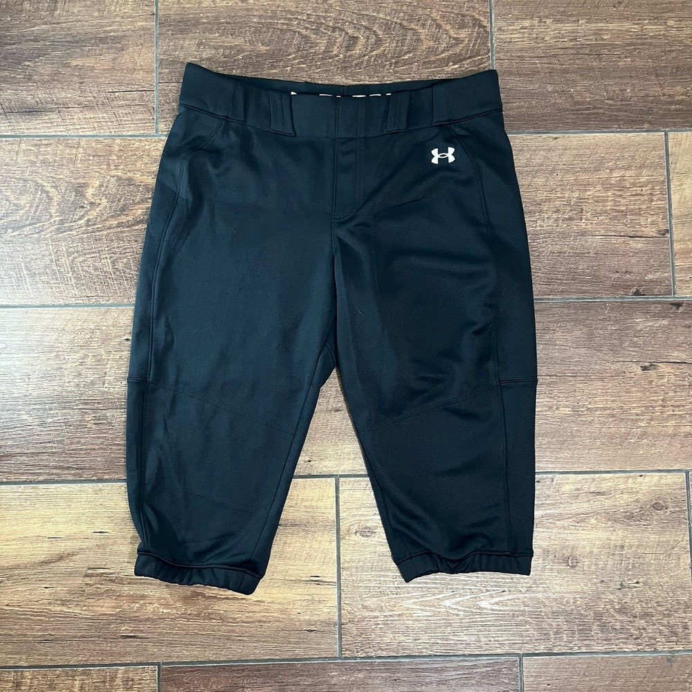Under Armour Softball Pants Women's Size L Black Cropped